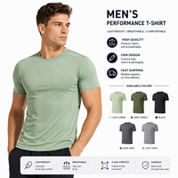 T-Shirt Sportiva da Uomo in Tessuto Morbido Elasticizzato Traspirante per Corsa e Palestra Design Personalizzato OEM di Alta Qualità con Logo Stampato