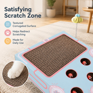 Jouets interactifs <span class=keywords><strong>pour</strong></span> chats : <span class=keywords><strong>souris</strong></span> qui sortent de la boîte en carton, <span class=keywords><strong>pour</strong></span> soulager l'ennui, planche à gratter en carton ondulé - Product Image 5