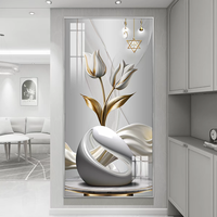 Décoration d'intérieur moderne, peinture sur porcelaine cristalline de grande taille, impression abstraite nordique en aquarelle, écologique, vente en gros 3D