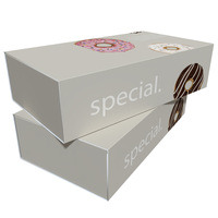 Boîtes d'emballage personnalisées de haute qualité pour biscuits macarons Boîte d'emballage biodégradable en papier avec tiroir pour biscuits avec fenêtre