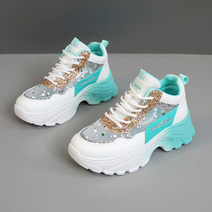 LYKU QR8961 Zapatos Deportivos Casuales con Cordones para Mujer, Diseño de Malla con Suela Gruesa, Transpirables, Ligeros, Antiolor, de PU, para Otoño - Product Image 6