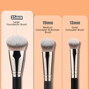 EMF Factory Professional Flat Angled Foundation Brush Large Dense Synthetic Bristles Kabuki Brush For Base Makeup