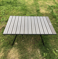 Table de pique-nique en aluminium de camp de table de camping pliable et légère pour la plage de barbecue