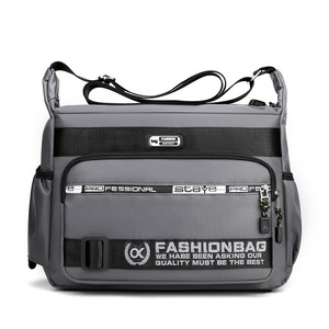 Men's Crossbody Bag Large Capacity Oxford Cloth Black Gray Dark Blue Military Green 31x24x12cm Everyday Outfits Casual Commuting - Product Image 3