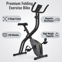 Moniteur LCD vertical pliable, résistance réglable sur 8 niveaux, vélo d'exercice professionnel pour la musculation