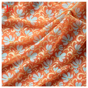 Tissu en mousseline de polyester respirant à motif floral imprimé 72 GSM, en rouleau, pour hijab féminin - Product Image 3