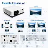 Projecteur laser WUXGA 7800 lumens avec prise en charge de l'entrée 4K et déplacement de l'objectif pour installation AV professionnelle