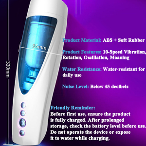 Tam Otomatik 10 Frekanslı Teleskopik El Tipi Taşınabilir Gerçekçi Erkek Mastürbatörü Yetişkin Seks Oyuncağı - Product Image 5