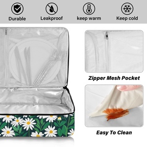 Bolsa Térmica Aislante de Aluminio con Diseño Floral Hawaiano Personalizado para Transporte de Pizzas, Cazuelas y Otros Alimentos - Product Image 4