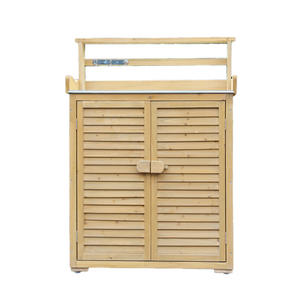 חם מכירה מעץ ארון ארון גינה חיצונית ארון גן ארון עץ מחסן גינה - Product Image 5