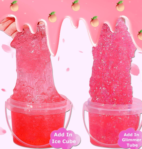 Slime transparent en cube de gelée, boue cristalline non toxique, breloques personnalisées, jouet anti-stress coloré, slime croustillant - Product Image 2