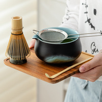 Ensemble de matcha premium, fouet japonais traditionnel Chasen, bol Chawan, kit de préparation du thé de qualité cérémonielle authentique