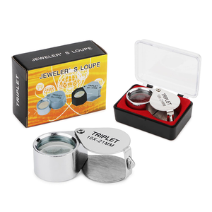 ミニハンドヘルドポケット拡大鏡折りたたみ式ハンドレンズポータブル10Xジュエラールーペジュエリーの傷検出読み取り用 - Product Image 6