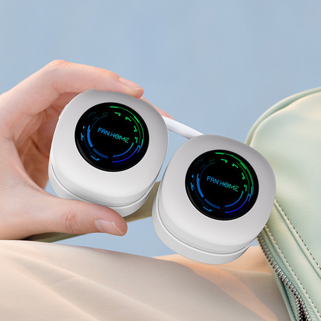 Portable Foldable Mini Neck Fan 1800mAh Leafless Hanging Fans Air Cooling Bladeless Portable & Wearable Neckband Fans
