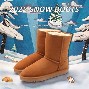 Nouvelles Bottes d'Hiver 2026 pour Femmes, Haute Qualité, Mi-Mollet, Tige en PU, Motif Imprimé, Confortables et Chaudes avec Doublure en Peluche - Product Image 2