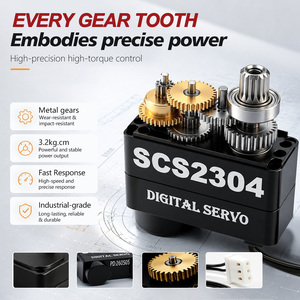 Servo SCS 2304 Ukuran Mikro 6V 3kg.cm Casing Aluminium Gear Baja Coreless Serial Bus untuk Sambungan Robot, Pendidikan STEM, Proyek <span class=keywords><strong>Maker</strong></span> - Product Image 6