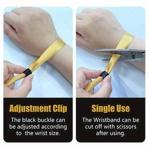 สายรัดข้อมือผ้าโพลีเอสเตอร์แบบใช้ครั้งเดียวสำหรับงานอีเว้นท์ พร้อมตัวล็อค - Product Image 6