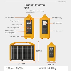 Générateur Solaire Portable 100W, Panneau Solaire MPPT 220V à Onde Sinusoïdale Pure, Charge Sans Fil, Allume-Cigare, Onduleur UPS d'Urgence Domestique - Product Image 2