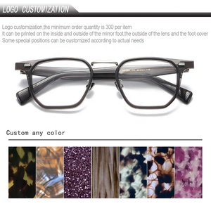 Thời Trang Mới Người Đàn Ông Độc Đáo Hình Bầu Dục Acetate Khung Quang Học Làm Tay Kính Mắt Kính Tùy Chỉnh OEM Kính Mắt Khung Cho Nam Giới Phụ Nữ - Product Image 4