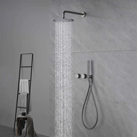 Meilleure Vente : Ensemble de Robinetterie de Douche Murale en Laiton Poli à Deux Fonctions avec Cartouche Céramique Douce pour Appartements et Hôtels