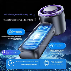 New Smart Semiconductor Ice-compress High-speed Brushless Motor 2000mAh Battery Stepless Speed Outdoor Portable Silent <b>Fan</b> - Product Image 5