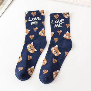 Primavera nueva Oso <span class=keywords><strong>de</strong></span> algodón para adultos Calcetines Casual <span class=keywords><strong>de</strong></span> <span class=keywords><strong>dibujos</strong></span> animados salvaje Jacquard Calcetines - Product Image 1