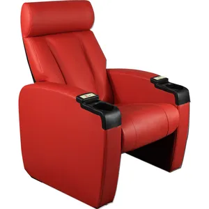 Sofá reclinável elétrico VIP Cinema de couro luxuoso Cadeira de cinema