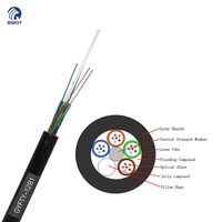 Câble à fibre optique monomode extérieur Wanbao GYFTY 24/48/72/96 cœurs G.652D de haute qualité avec élément de renforcement central en PRV et gaine en PE noir