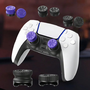 Jemdo 2pcs Silicone Thumb Grip Joystick Cover <strong>for</strong> <strong>Ps4</strong>/<strong>controller</strong> Sticker, Compatible with <strong>PS4</strong>/gamepad, FPS Game Button Cover - Product Image 1
