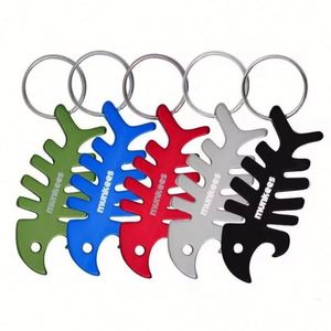 Promotional High Quality Low Price <b>Custom</b> Fishbone Shape Cut <b>Custom</b> Gift Metal Keychain Bottle Opener <b>Key</b> <b>Ring</b> - Product Image 1