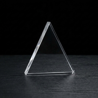 Cube triangulaire en verre cristal K9 vierge, design exclusif, écologique, gravure laser 3D personnalisée, impression UV, pour souvenir photo et décoration intérieure