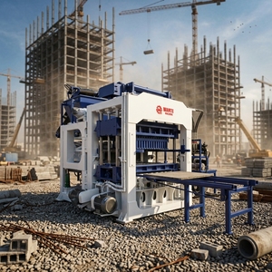 Machine à blocs de béton à vibration QT10-15 à grande capacité, multifonctionnelle pour briques solides, pavés et bordures - Product Image 5