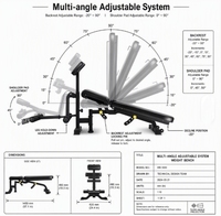 Tabouret d'entraînement pliable multifonctionnel en métal avec cadre en acier allié pour la musculation avec haltères
