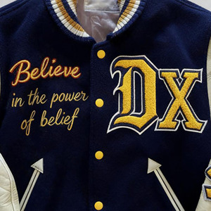 Giubbotto Bomber Blu Personalizzato da Uomo 2025 di Alta Qualità Spesso e Caldo Giacca da Pilota alla Moda Stile <span class=keywords><strong>Trendy</strong></span> Americano - Product Image 3