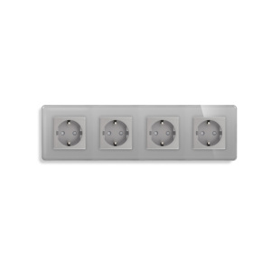 Tawoia alta calidad EU F quadruple enchufe alemán vidrio templado Blanco/Negro/gris/oro <span class=keywords><strong>tipo</strong></span> mecánico <span class=keywords><strong>Normal</strong></span> - Product Image 2