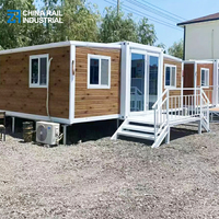 Maison conteneur pliable et extensible de 20 pieds, extension modulaire préfabriquée pour habitation familiale et usage en station balnéaire
