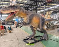 Modèle de dinosaure Allosaurus animatronique grandeur nature en métal/silicone, personnalisé pour les parcs d'attractions et les centres commerciaux, utilisation en intérieur