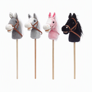 <span class=keywords><strong>Cavallo</strong></span> a Dondolo per Bambini, Giocattolo in Peluche con Bastone in Legno per Divertimento Fai-da-Te - Product Image 4