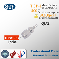 Acoplamiento Macho de Alta Presión Tipo Swagelok Serie QM de Acero Inoxidable 316 para Medios de Aceite, Gas y Agua, ASME, ANSI, API, ASTM