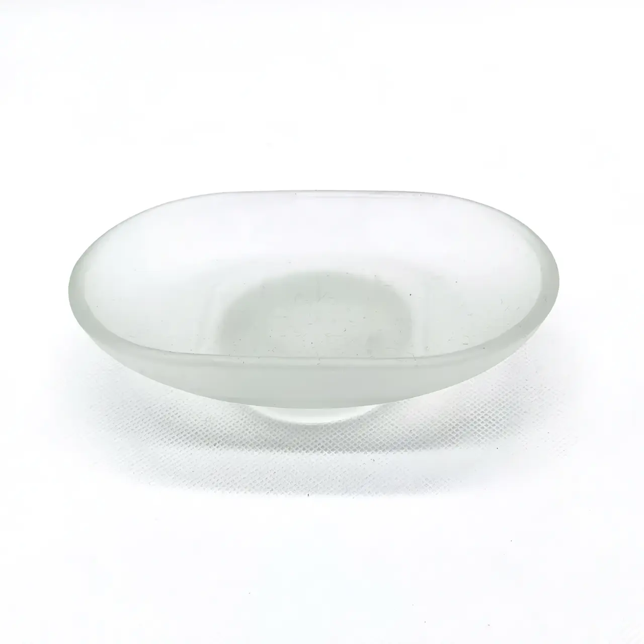 Wholesale Hot Sale Cheap Frosted Transparent Glass Soap Dish Soap Holder Bathroom Accessories