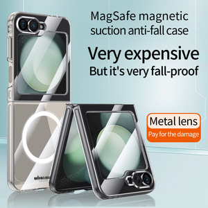 Funda trasera de alta transparencia para Samsung <span class=keywords><strong>Galaxy</strong></span> Z Fold7 Z Flip6-Funda protectora magnética, antiamarillamiento para teléfonos plegables - Product Image 3