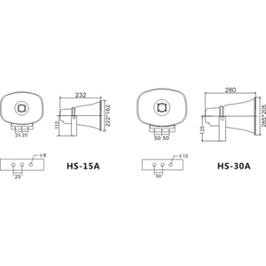 Système <span class=keywords><strong>de</strong></span> sonorisation Thinuna HS-15A & HS-30A, haut-parleur à cornet extérieur étanche, haut-parleur à cornet passif carré en ABS pour aire <span class=keywords><strong>de</strong></span> jeux, <span class=keywords><strong>salle</strong></span> <span class=keywords><strong>de</strong></span> <span class=keywords><strong>sport</strong></span> - Product Image 2