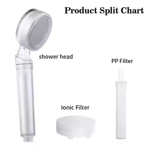 Doccetta Moderna Trasparente con Filtro Rimovibile in PP Ionico, Specchio, Alta Pressione, Rimozione Cloro, 1 Anno di Garanzia - Product Image 4