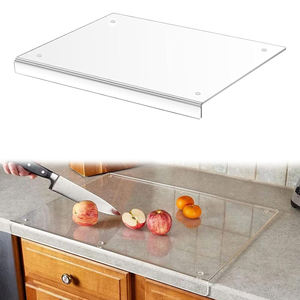 Planche à découper en acrylique avec logo personnalisé, passe au lave-vaisselle, flexible, sur l'évier, sur le comptoir, planches à découper pour la cuisine avec rebord - Product Image 1