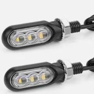 Intermitentes LED Secuenciales para Motocicleta con Certificación E-Mark, Mini Cilíndricos, Impermeables, Color Ámbar, Indicador de Flujo, Homologados para Carretera en Europa, para BMW - Product Image 1