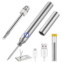 Besi Solder Isi Ulang Daya dengan Penutup Besi Solder Nirkabel Baterai Lithium Usb Besi Solder Listrik