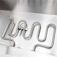 BAOKANG Bain-marie électrique argenté 4 bacs avec couvercle en verre incurvé et contrôle de température (1C) – Chauffe-plats de comptoir