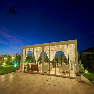 Pergola bioclimatique en aluminium imperméable OEM 3x3, 3x4, 4x4, 6x4m, avec toit à lames orientables en aluminium - Product Image 6