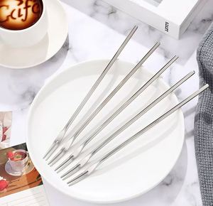 Fourchette à long manche en acier inoxydable 304 pour fruits, desserts et cornichons, idéale pour la vente en gros - Product Image 2