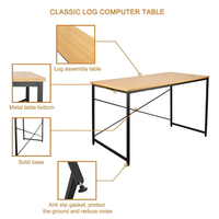 Fournisseur direct d'usine, table de bureau moderne en MDF avec cadre en métal de 120 cm, pour bureau à domicile, bureau d'ordinateur